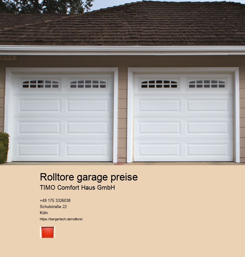 Rolltore garage preise